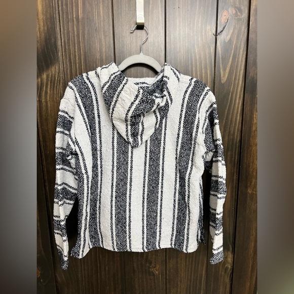 El Paso Saddle Blanket Co Mexican Hippie Pullover Hoodie Vneck Pockets Size:S - Picture 10 of 11